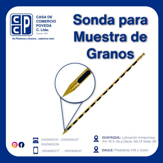 Sonda para muestras de granos