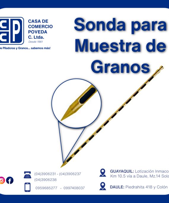 Sonda para muestras de granos